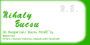 mihaly bucsu business card
